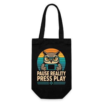 Break Reality Press Play Gamer Owl - Sac à bouteille - noir - Devant