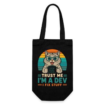 Croyez-moi, je suis développeur – programmeur chat - Sac à bouteille - noir - Devant