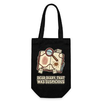 Dear Diary That Was Suspicious - Geschenkbeutel für Flaschen - Schwarz - Vorne