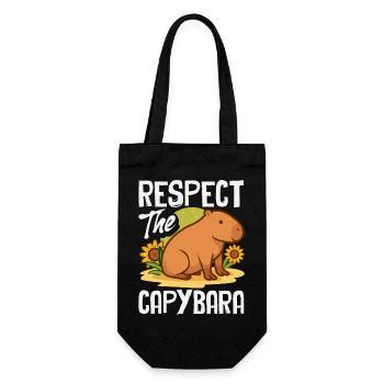 La vie est meilleure avec les capybaras - Mignon rongeur - Sac à bouteille - noir - Devant