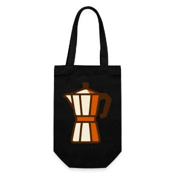 Espresso Maker Coffee Icon - Gift Bag for Bottles - black - Front