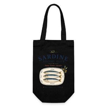 Sardine Social Club Mediterranean Retro - Gift Bag for Bottles - black - Front