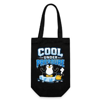 Méditation du pingouin à la froideur sous pression - Sac à bouteille - noir - Devant