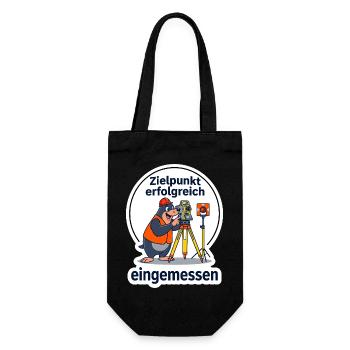 Vermesser Vermessung Techniker Geodät T-Shirt - Geschenkbeutel für Flaschen - Schwarz - Vorne