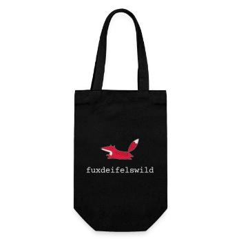Fuchs fuxdeifelswild - Geschenkbeutel für Flaschen - Schwarz - Vorne