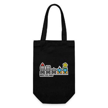 war, peace, flower - Gift Bag for Bottles - black - Front