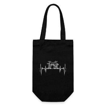 Drums Metal Drummer Rock Gift Heartbeat - Gift Bag for Bottles - black - Front