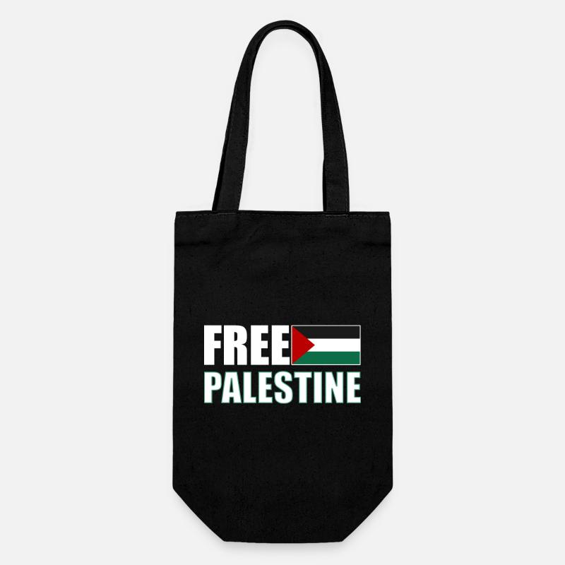 Free Palestine - Sac à bouteille - noir