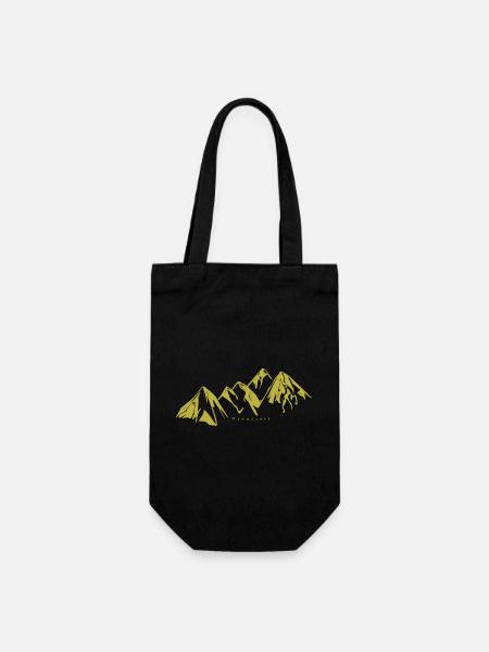 Berge - Geschenkbeutel für Flaschen - Schwarz