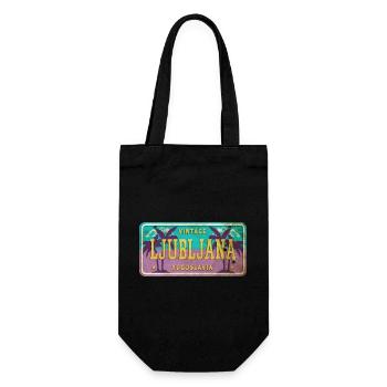 Ljubljana Yugoslavia vintage shield - Gift Bag for Bottles - black - Front