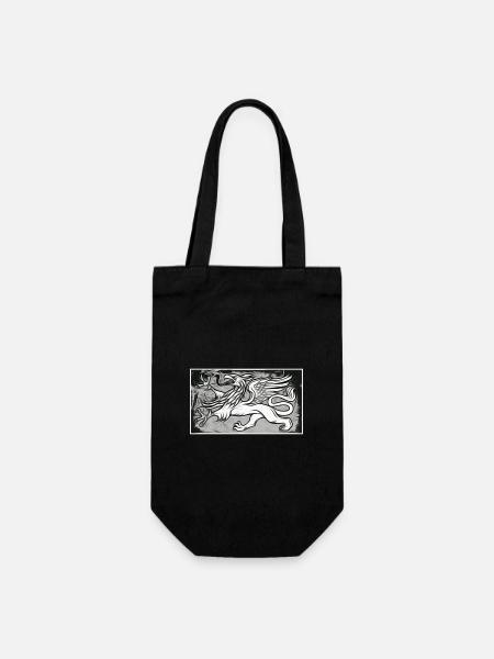 Ein Greif in grau - Geschenkbeutel für Flaschen - Schwarz