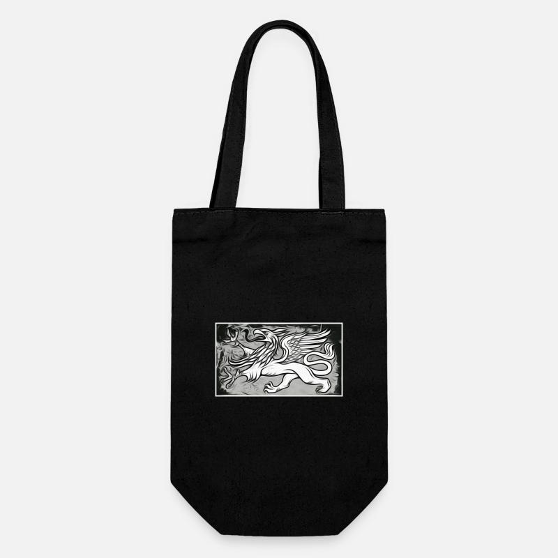 Ein Greif in grau - Geschenkbeutel für Flaschen - Schwarz