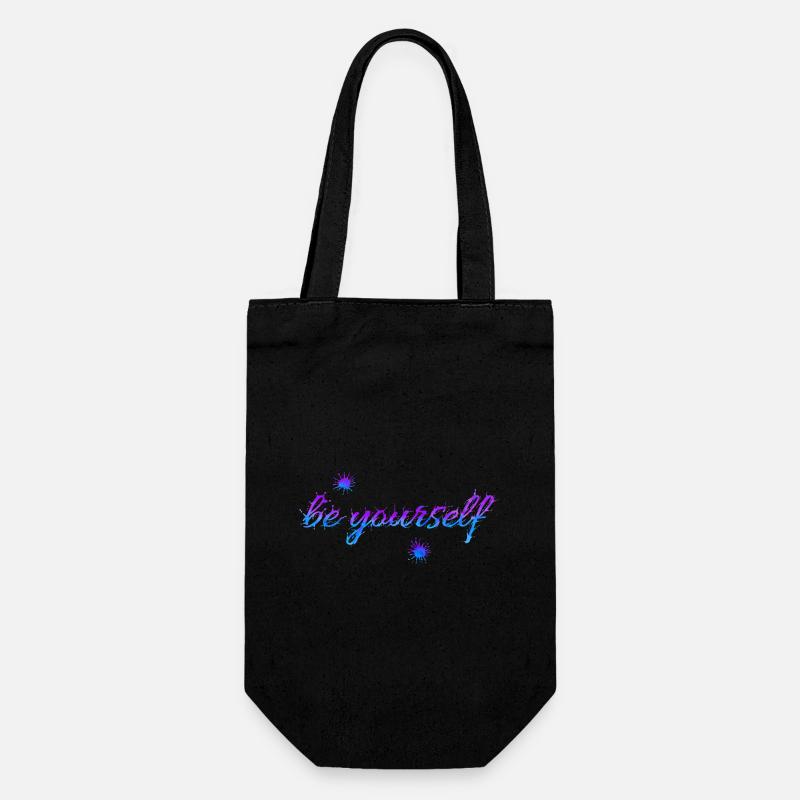 var dig själv - Presentpåse för flaskor - svart