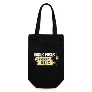 Hokus Pokus Prosecco Modus - Geschenkbeutel für Flaschen - Schwarz - Vorne