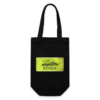 Rügen vintage sign - Gift Bag for Bottles - black - Front