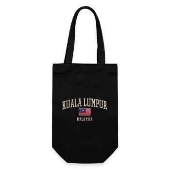 Kuala Lumpur Vintage Malaysia Flag - Geschenkbeutel für Flaschen - Schwarz - Vorne
