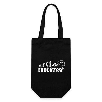 EVOLUTION KITESURF Meer Urlaub Geschenk - Geschenkbeutel für Flaschen - Schwarz - Vorne