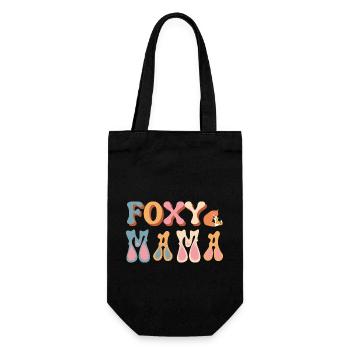 Foxy Mama Cute Wild Foxes Funny Mother's Day 2023 - Gift Bag for Bottles - black - Front