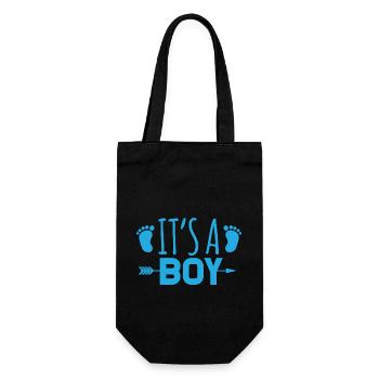It´s a boy - Geschenkbeutel für Flaschen - Schwarz - Vorne