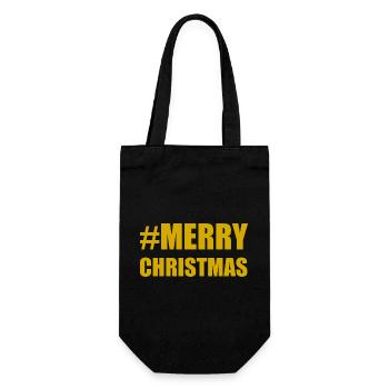 CHRISTMAS. YEAR. ANNIVERSARY. RETIREMENT. FATHER'S DAY - Gift Bag for Bottles - black - Front