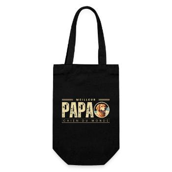 Meilleur Papa Chien Du Monde - Sac à bouteille - noir - Devant