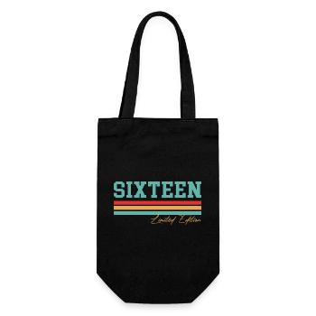 Cadeau 16ème anniversaire Sixteen - Sac à bouteille - noir - Devant
