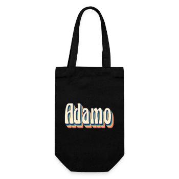 Vintage Retro Adam T-Shirt T-Shirt Gift Idea - Gift Bag for Bottles - black - Front