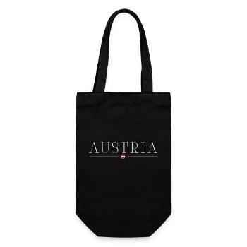 Ich liebe Österreich - Geschenkbeutel für Flaschen - Schwarz - Vorne