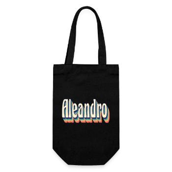 Aleandro t-shirt rétro vintage t-shirt cadeau - Sac à bouteille - noir - Devant