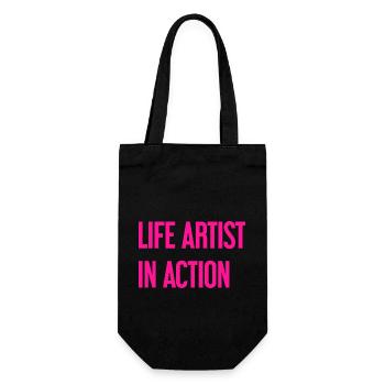 Bon vivants in action - Gift Bag for Bottles - black - Front