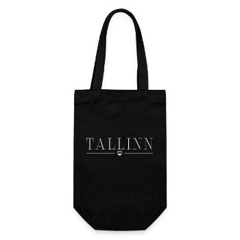 Tallinn, Estland Stil Design T-Shirt - Geschenkbeutel für Flaschen - Schwarz - Vorne