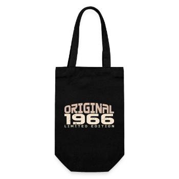 Jahrgang 1966 limitierte Auflage 1966 Geburtstag - Geschenkbeutel für Flaschen - Schwarz - Vorne