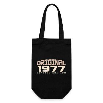 Jahrgang 1977 limitierte Auflage 1977 Geburtstag - Geschenkbeutel für Flaschen - Schwarz - Vorne