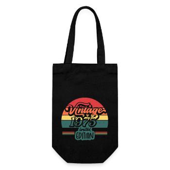 Vintage 1975 Limited edition - Gift Bag for Bottles - black - Front