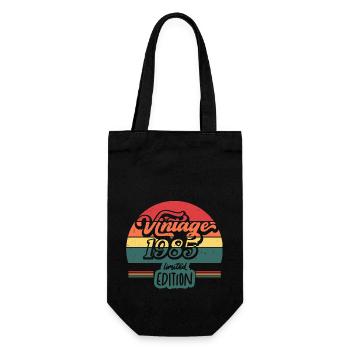Vintage 1985 Limited edition - Gift Bag for Bottles - black - Front