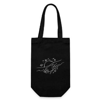 Astrologie Les mains touchent les doigts - Sac à bouteille - noir - Devant