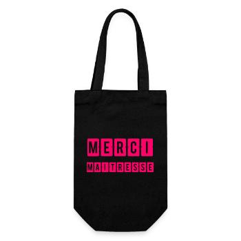 THANK YOU. MISTRESS. MASTER. THANK YOU MISTRESS - Gift Bag for Bottles - black - Front