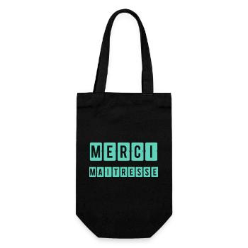 MAÎTRESSE. MAITRE. MERCI. MERCI MAÎTRESSE - Sac à bouteille - noir - Devant