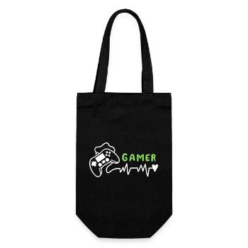 Gamer Gaming - Geschenkbeutel für Flaschen - Schwarz - Vorne