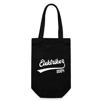 Elektriker 2024 Ausbildung Prüfung Elektrik Azubi - Geschenkbeutel für Flaschen - Schwarz - Vorne