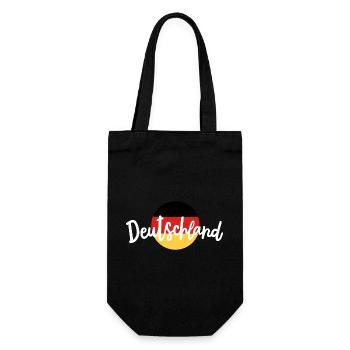 Deutschland deutsche Flagge - Geschenkbeutel für Flaschen - Schwarz - Vorne