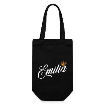 Emilia Custom Name for Women Kids Toddlers - - Gift Bag for Bottles - black - Front