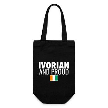 Ivorian And Proud Ivory Coast Flag - Gift Bag for Bottles - black - Front