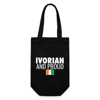 Drapeau ivoirien et fier vintage de la Côte d’Ivoire - Sac à bouteille - noir - Devant
