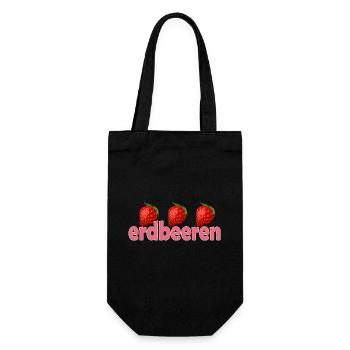 Strawberries - Gift Bag for Bottles - black - Front