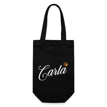 Carla Custom Name for Women Kids Toddlers - Carla - Gift Bag for Bottles - black - Front