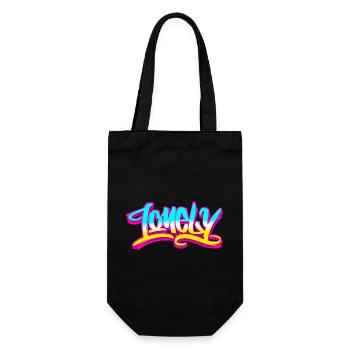 Lonely Sad Aesthetic Graffiti Lettering Handstyl - Geschenkbeutel für Flaschen - Schwarz - Vorne