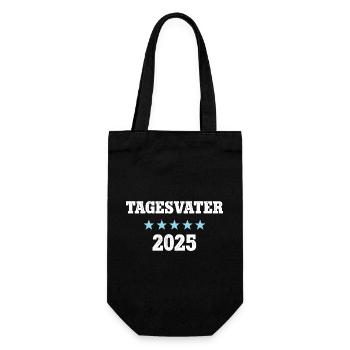 Tagesvater Erzieher Kindergärtner Geburtstag - Geschenkbeutel für Flaschen - Schwarz - Vorne