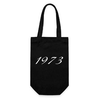1973 Geburtstagsgeschenk, Original seit 1973 - Geschenkbeutel für Flaschen - Schwarz - Vorne
