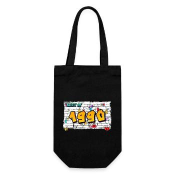 Best of 1990 Graffiti – 35 Years of 90s Vibes - Gift Bag for Bottles - black - Front